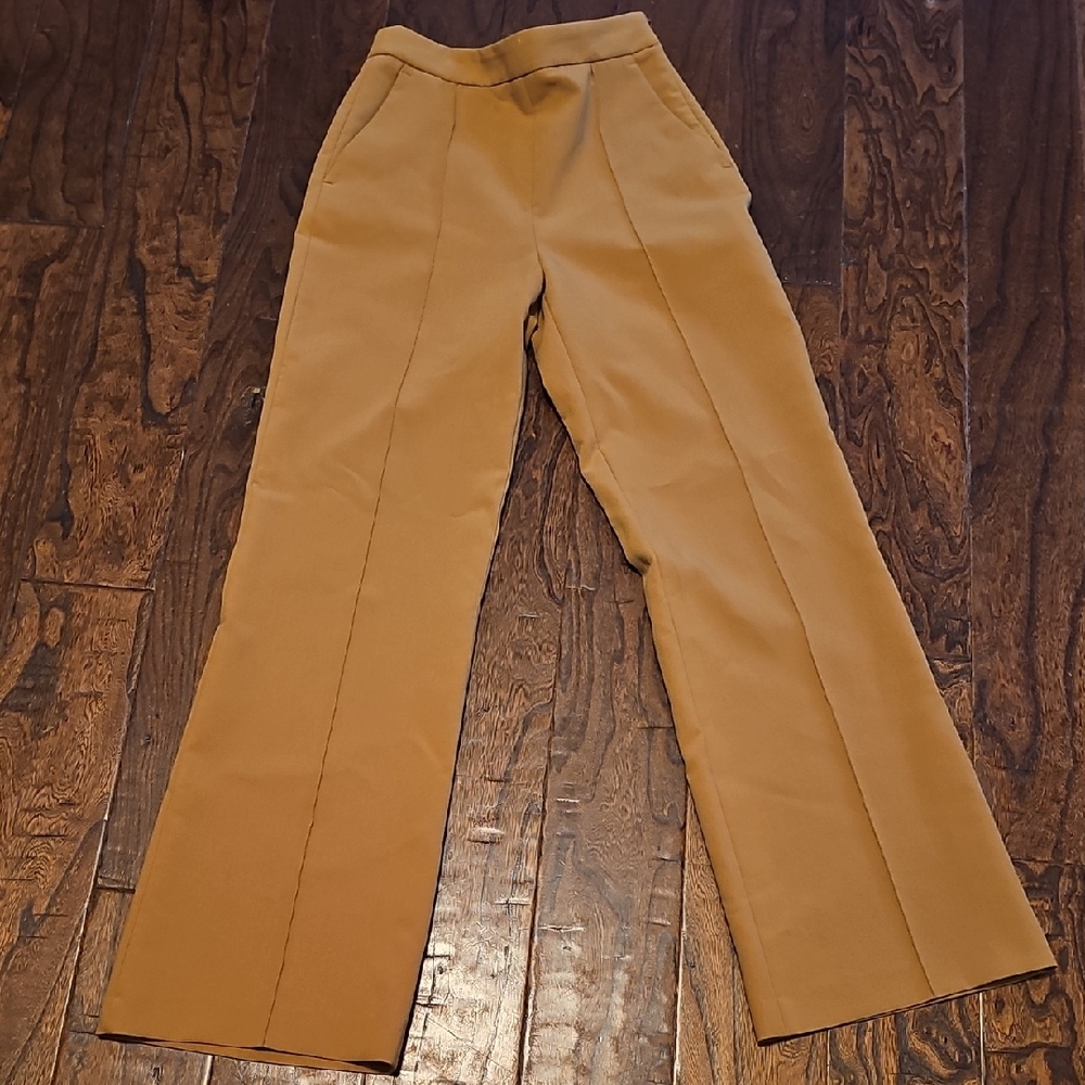 Zara Camel Wide Leg Pants